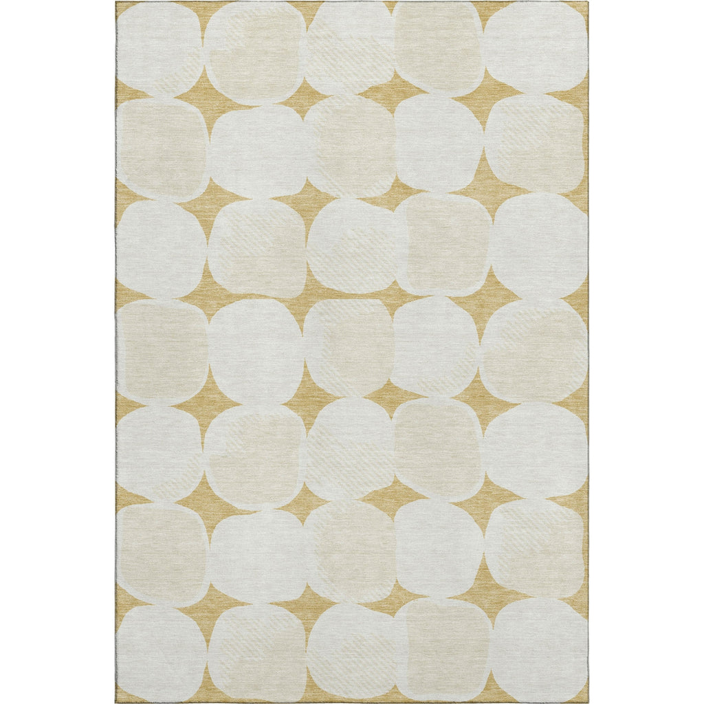 Piper Looms Mayfield Circles AMF870 Gold Machine Washable Area Rug main image