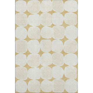 Piper Looms Mayfield Circles AMF870 Gold Machine Washable Area Rug main image