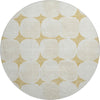 Piper Looms Mayfield Circles AMF870 Gold Machine Washable Area Rug Round Main Image