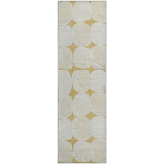 Piper Looms Mayfield Circles AMF870 Gold Machine Washable Area Rug Runner Main Image