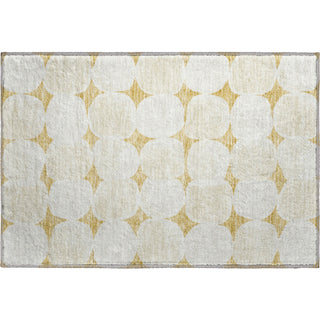 Piper Looms Mayfield Circles AMF870 Gold Machine Washable Area Rug Scatter Main Image