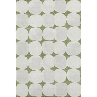 Piper Looms Mayfield Circles AMF870 Green Machine Washable Area Rug main image
