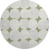 Piper Looms Mayfield Circles AMF870 Green Machine Washable Area Rug Round Main Image