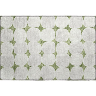 Piper Looms Mayfield Circles AMF870 Green Machine Washable Area Rug Scatter Main Image