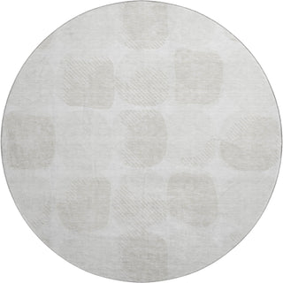Piper Looms Mayfield Circles AMF870 Ivory Machine Washable Area Rug Round Main Image