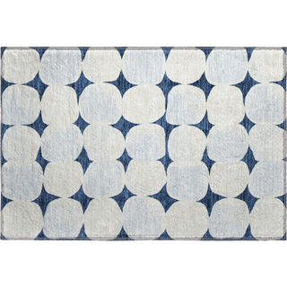 Piper Looms Mayfield Circles AMF870 Navy Machine Washable Area Rug Scatter Main Image