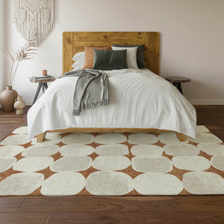 Piper Looms Mayfield Circles AMF870 Paprika Machine Washable Area Rug Lifestyle Image Feature
