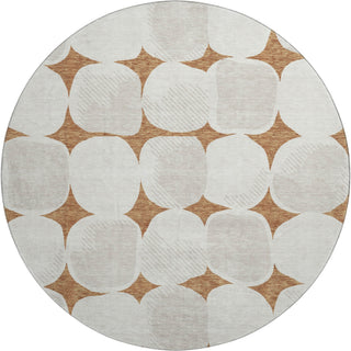 Piper Looms Mayfield Circles AMF870 Paprika Machine Washable Area Rug Round Main Image