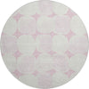 Piper Looms Mayfield Circles AMF870 Pink Machine Washable Area Rug Round Main Image