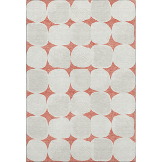 Piper Looms Mayfield Circles AMF870 Salmon Machine Washable Area Rug main image