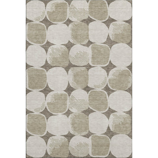 Piper Looms Mayfield Circles AMF870 Taupe Machine Washable Area Rug main image
