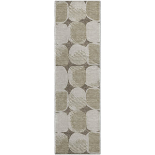 Piper Looms Mayfield Circles AMF870 Taupe Machine Washable Area Rug Runner Main Image