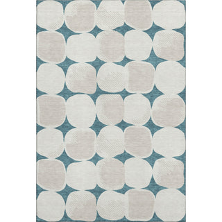 Piper Looms Mayfield Circles AMF870 Teal Machine Washable Area Rug main image