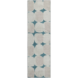 Piper Looms Mayfield Circles AMF870 Teal Machine Washable Area Rug Runner Main Image
