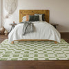 Piper Looms Mayfield Squares AMF871 Aloe Machine Washable Area Rug Lifestyle Image Feature