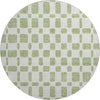 Piper Looms Mayfield Squares AMF871 Aloe Machine Washable Area Rug Round Main Image