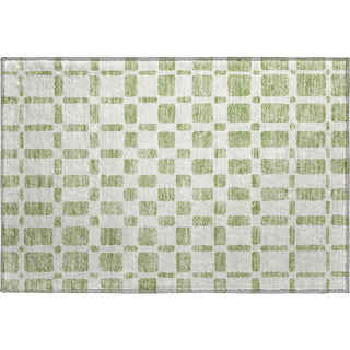 Piper Looms Mayfield Squares AMF871 Aloe Machine Washable Area Rug Scatter Main Image