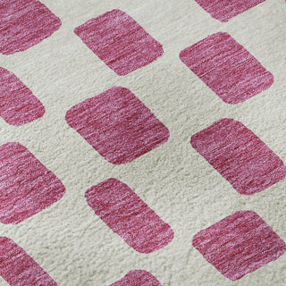 Piper Looms Mayfield Squares AMF871 Blush Machine Washable Area Rug Swatch Image