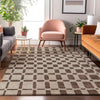Piper Looms Mayfield Squares AMF871 Brown Machine Washable Area Rug Lifestyle Image Feature