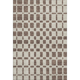 Piper Looms Mayfield Squares AMF871 Brown Machine Washable Area Rug main image