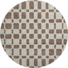 Piper Looms Mayfield Squares AMF871 Brown Machine Washable Area Rug Round Main Image
