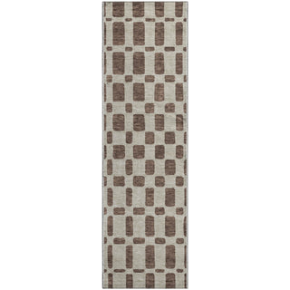Piper Looms Mayfield Squares AMF871 Brown Machine Washable Area Rug Runner Main Image