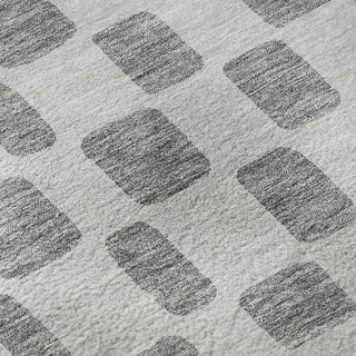 Piper Looms Mayfield Squares AMF871 Gray Machine Washable Area Rug Swatch Image