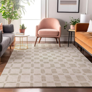 Piper Looms Mayfield Squares AMF871 Ivory Machine Washable Area Rug Lifestyle Image Feature