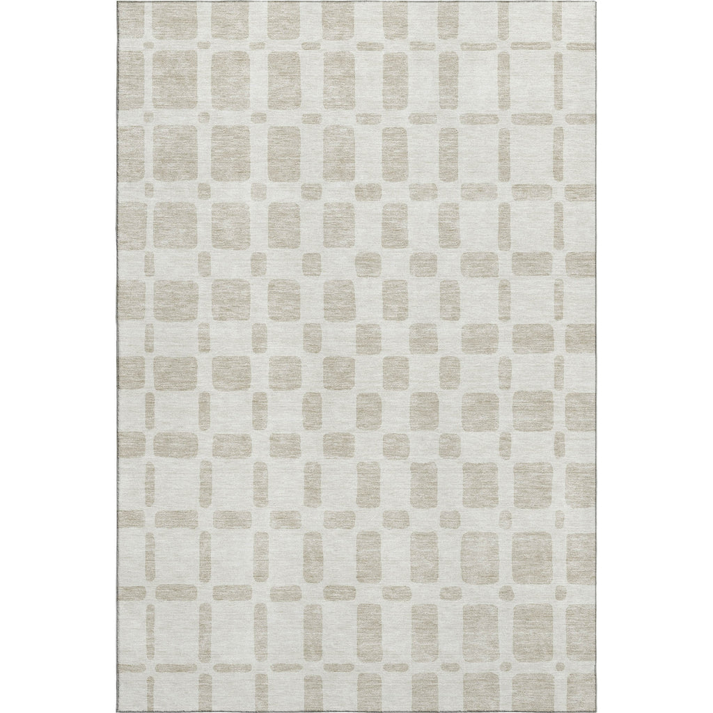 Piper Looms Mayfield Squares AMF871 Ivory Machine Washable Area Rug main image