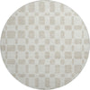 Piper Looms Mayfield Squares AMF871 Ivory Machine Washable Area Rug Round Main Image