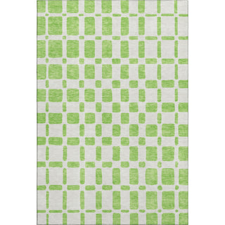 Piper Looms Mayfield Squares AMF871 Lime Machine Washable Area Rug main image