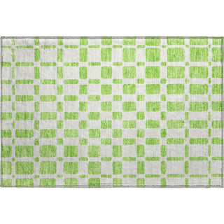 Piper Looms Mayfield Squares AMF871 Lime Machine Washable Area Rug Scatter Main Image