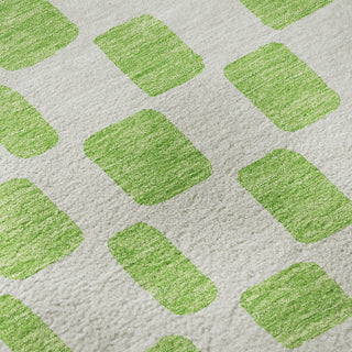 Piper Looms Mayfield Squares AMF871 Lime Machine Washable Area Rug Swatch Image