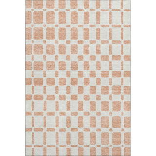 Piper Looms Mayfield Squares AMF871 Peach Machine Washable Area Rug main image