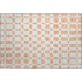 Piper Looms Mayfield Squares AMF871 Peach Machine Washable Area Rug Scatter Main Image