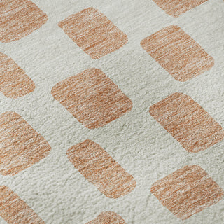 Piper Looms Mayfield Squares AMF871 Peach Machine Washable Area Rug Swatch Image