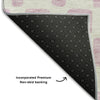 Piper Looms Mayfield Squares AMF871 Pink Machine Washable Area Rug Backing Image