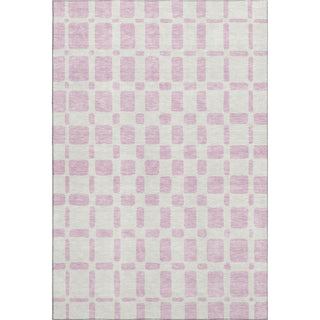 Piper Looms Mayfield Squares AMF871 Pink Machine Washable Area Rug main image