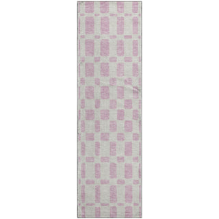 Piper Looms Mayfield Squares AMF871 Pink Machine Washable Area Rug Runner Main Image