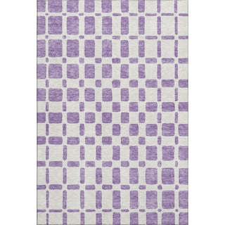 Piper Looms Mayfield Squares AMF871 Purple Machine Washable Area Rug main image