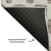 Piper Looms Mayfield Squares AMF871 Taupe Machine Washable Area Rug Backing Image
