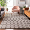 Piper Looms Mayfield Squares AMF871 Taupe Machine Washable Area Rug Lifestyle Image Feature