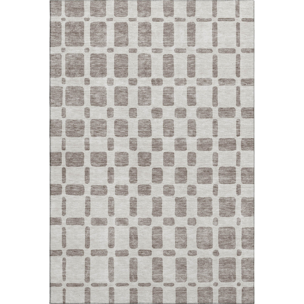 Piper Looms Mayfield Squares AMF871 Taupe Machine Washable Area Rug main image