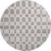 Piper Looms Mayfield Squares AMF871 Taupe Machine Washable Area Rug Round Main Image