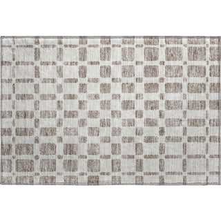 Piper Looms Mayfield Squares AMF871 Taupe Machine Washable Area Rug Scatter Main Image