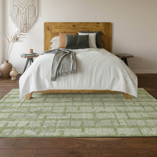 Piper Looms Mayfield Stripes AMF872 Aloe Machine Washable Area Rug Lifestyle Image Feature