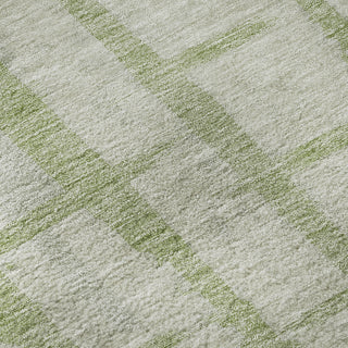 Piper Looms Mayfield Stripes AMF872 Aloe Machine Washable Area Rug Swatch Image
