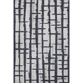 Piper Looms Mayfield Stripes AMF872 Black Machine Washable Area Rug main image
