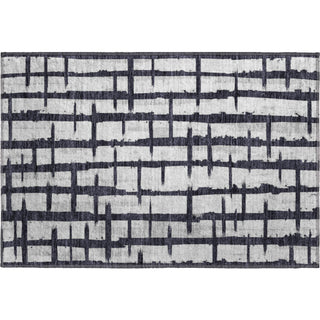 Piper Looms Mayfield Stripes AMF872 Black Machine Washable Area Rug Scatter Main Image