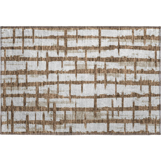 Piper Looms Mayfield Stripes AMF872 Chocolate Machine Washable Area Rug Scatter Main Image